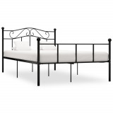 Cadru de pat, negru, 120 x 200 cm, metal GartenMobel Dekor, vidaXL