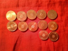 12 Monede 5 Bani Romania 2005-2024 ,cal. F.Buna ,AUNC si NC