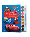 Disney. Mașini. Să pictăm &icirc;mpreună! Carte de colorat cu pensulă și acuarele