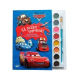Disney. Mașini. Să pictăm &icirc;mpreună! Carte de colorat cu pensulă și acuarele