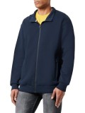 Cumpara ieftin Bluză bărbați big sizes cu fermoar, croială Regular fit, Bleumarin, 2XL