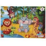 Puzzle Witty Puzzlezz, Animale din jungla, 35 piese