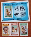 SIERA LEONE-1979-''ANUL INTERNATIONAL al C0PILULUI-Seria de 3v.+BLOC-MNH-.Nestampilat-vezi-Scan