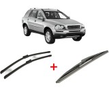 Cumpara ieftin Set 3 stergatoare VOLVO XC90 I (275) din 2002 - 2014, pentru parbriz si luneta fata si spate auto, Bosch Twin, din cauciuc siliconat rezistent, VOLVO
