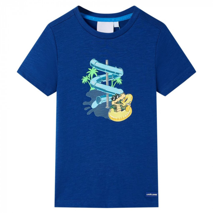 Tricou pentru copii, albastru &icirc;nchis, 104 GartenMobel Dekor