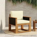 vidaXL Canapea Medie pentru Exterior Lemn Solid de Acacia natural 3438819