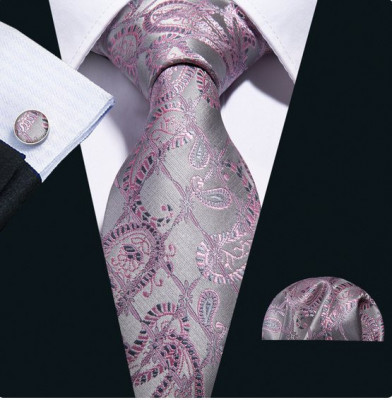 Set cravata + batista + butoni - matase - model 86 foto