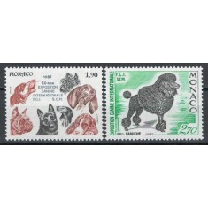 Monaco 1987 Mi 1804/05 MNH - a 50-a expoziție canină internațională, Monte Carlo