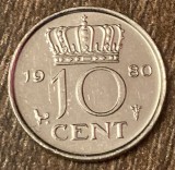 C50 - Moneda foarte veche - Olanda - 10 centi - 1980