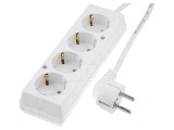 Prelungitor 4 Prize Schuko PVC Alb 16A 3x1,5mm2