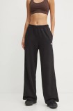 Adidas Originals pantaloni de trening Femme Galore Wideleg Fleece Pants culoarea negru, uni, JN3030