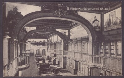 3237 - IASI, Biblioteca Universitatii ( 15/10 cm ) - old Photocard - unused foto