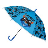 Umbrela Baston Automata pentru Copii Albastra Gamer 66cm, Oem