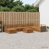 Cumpara ieftin Set de canapele de exterior 9 buc. 7-Locuri natural