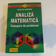 Analiză matematică. Culegere de probleme. Nicolae Gherghe. Ed. Teoria, 1996