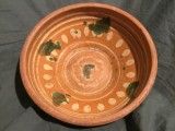 Arta si Traditie - Blid / Farfurie / Strachina / Castron model mare din zona aradului / Crisana mijlocul sec XX !