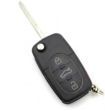 Audi - carcasa cheie tip briceag cu 3+1 butoane buton de panica si baterie 2032 - CARGUARD