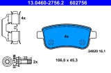 ATE 13.0460-2756.2 set placute frana,frana disc