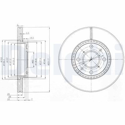 DELPHI BG4049C Disc frana foto