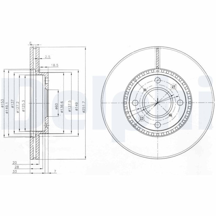 DELPHI BG4049C Disc frana