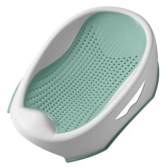 Suport Baie Bebeluși, Model Alb-Verde Menta, Stabilitate Silicon, Dimensiuni 61x39x21cm