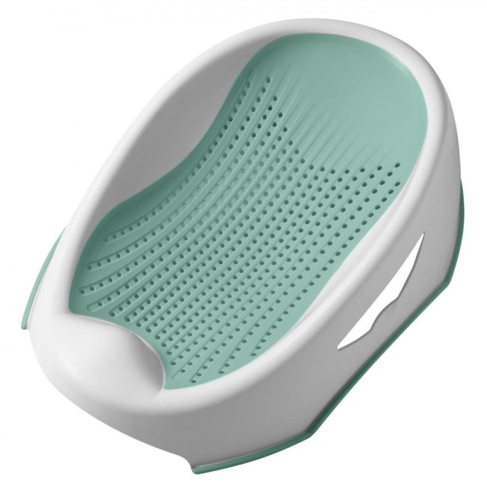 Suport Baie Bebeluși, Model Alb-Verde Menta, Stabilitate Silicon, Dimensiuni 61x39x21cm