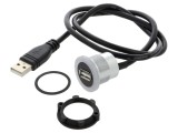 Cablu adaptor USB A soclu la USB A mufă 2.0, 0,6m - ONPOW
