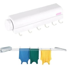 Suport de rufe cu sfoara retractabila, 5 sfori, 3.75 Metri