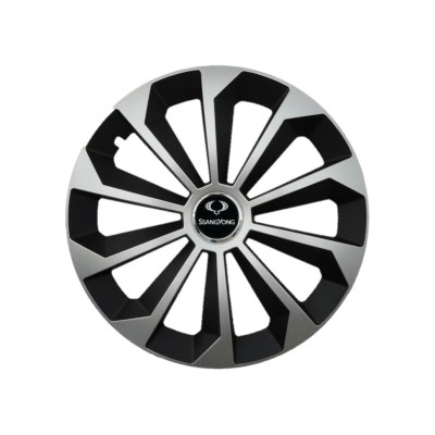 Set 4 Capace Roti 14 inchi (R14) Fame Gri-Negru, Compatibile Cu SsangYong foto