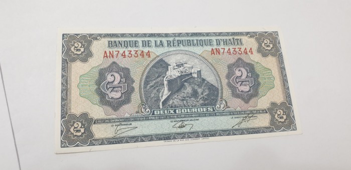 bancnota haiti 2 g 1986-1988