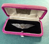 Insigna Pilot Militar USA WW1 Tiffany&amp;Co aur/argint Pilot Badge Air Force gold/silver