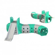 Tobogan cu tunel de joaca MyKids Gri-Turquoise 01470/1 foto