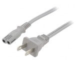 Cablu Alimentare IEC C7 - NEMA 1-15, 1.8m, Gri
