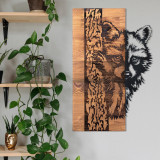 Decoratiune de perete, Folivora, lemn/metal, 37 x 57.5 cm, negru/maro, Enzo
