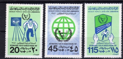 C899 - Libia 1981 - Handicap 3v.neuzat,perfecta stare foto