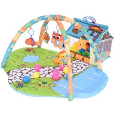 Saltea activitati pentru bebelusi, Happy Space Play Gym, Multicolor