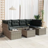 VidaXL Set de canapele pentru grădină Manual 7 pcs Gri 55 x 55 x 37 cm