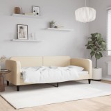 VidaXL Pat de zi, crem, 90x200 cm, material textil
