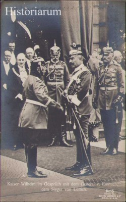 HST CP316 Carte poștală germană Kaiser Wilhelm + general Emmich foto