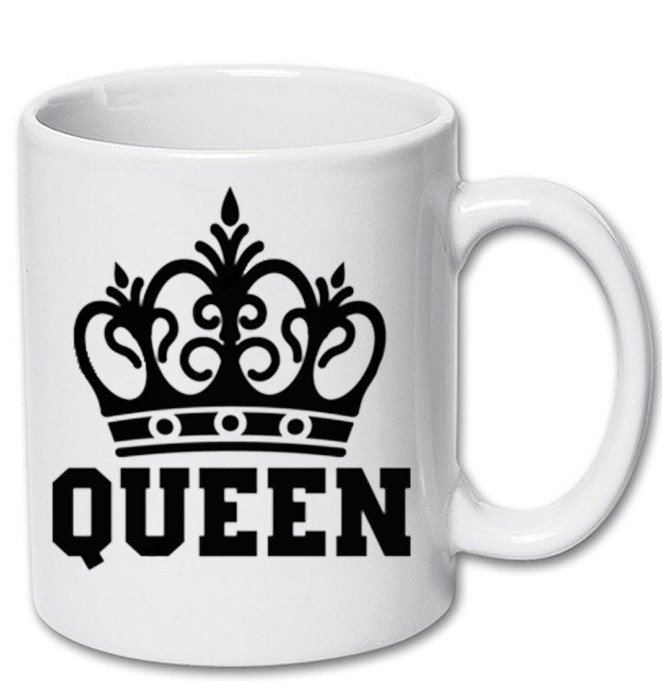 Cana alba personalizata &quot;Queen&quot;, INOVATIX&reg;. 330ml