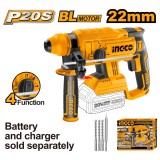 Cumpara ieftin Ciocan Rotopercutor Industrial 20V brushless, 1.5J 4700bpm, fara acumulator Ingco CRHLI2201