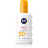 Nivea SUN Protect &amp; Sensitive spray protector pentru plajă SPF 50+ 200 ml