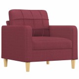 Cumpara ieftin Fotoliu canapea, rosu vin, 60 cm, material textil