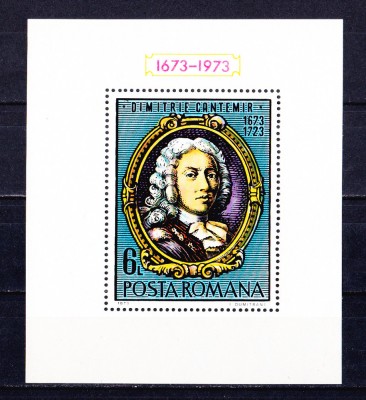 TSV$ - 1973 LP 829 ANIVERSARI IV - D. CANTEMIR, COLITA DANTELATA MNH/** LUX foto
