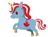 Cumpara ieftin Sticker decorativ Unicorn, Albastru, 75 cm, 1234-5ST, Oem