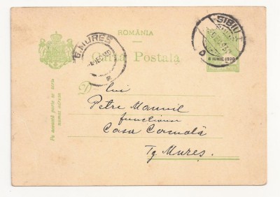 R1 Romania - Carta postala ,Targu Mures , circulata 1930 foto