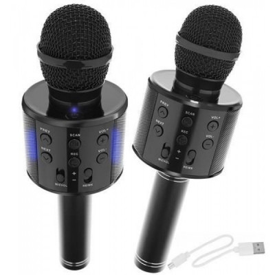Microfon Karaoke cu boxa Bluetooth distractie pentru copii foto