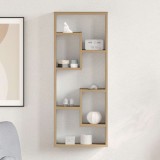 Raft de perete, stejar artizanal, 36x16x90 cm, lemn stratificat