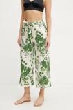 Marella pantaloni Emme by Marella femei, culoarea bej, lat, high waist, 2515131162200