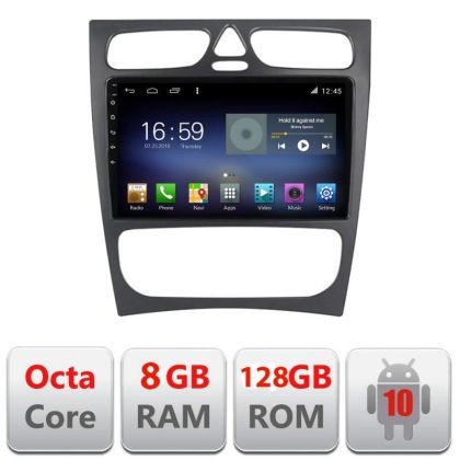 Navigatie Mercedes C W203 2001-2007 Octa Core cu Android Radio Bluetooth Internet GPS WIFI DSP 8+128GB 4G CarStore Technology